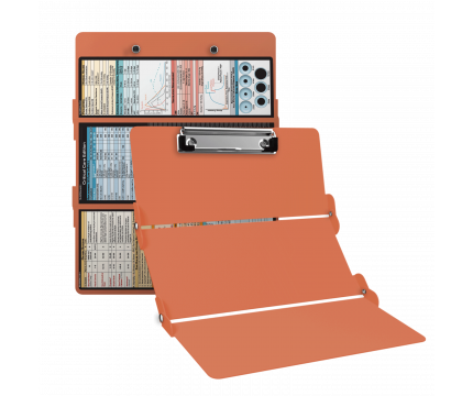 WhiteCoat Clipboard® Trifold - Coral Critical Care Edition